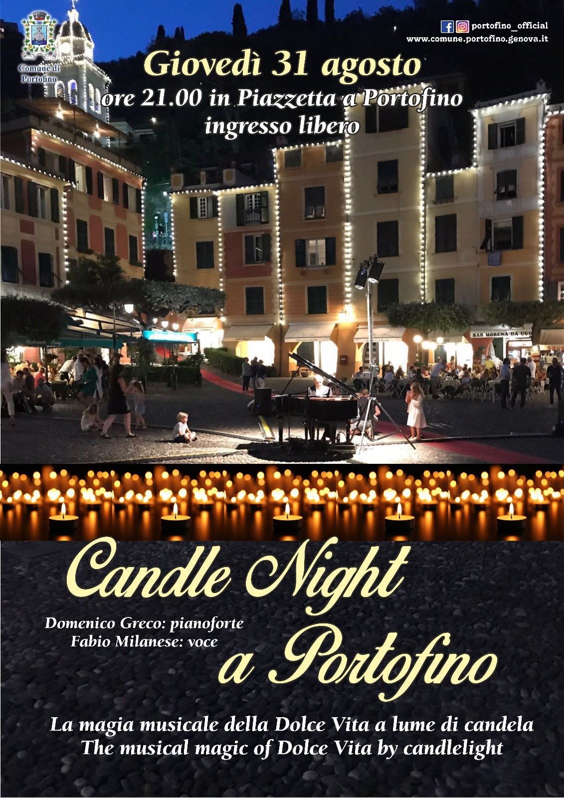Comune di Portofino - Candle Night Portofino - 31 Agosto